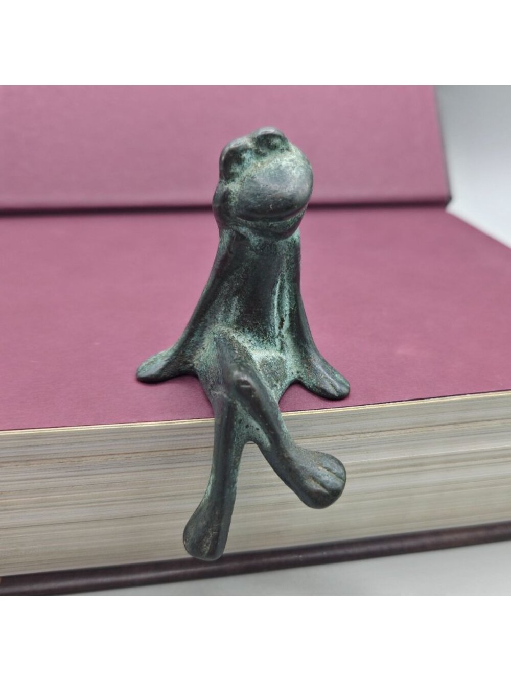 Bronze Courting Frog Sculpture Shelf Sitter Figurine by SPI Home